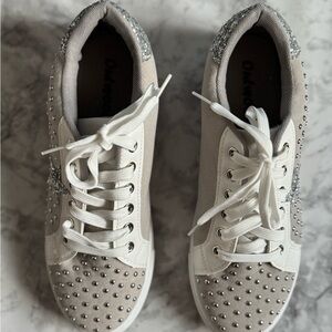 Stylish Gray and White Women's Sneakers